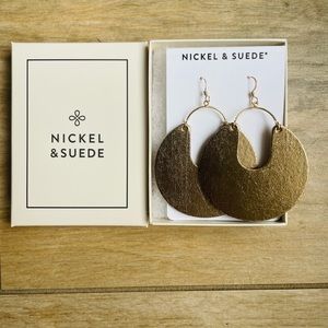 Nickel & Suede Leather Earrings